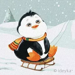 Картина за номерами - Зимове катання