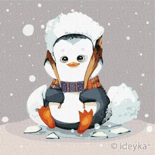Картина за номерами - Маленький пінгвінчік