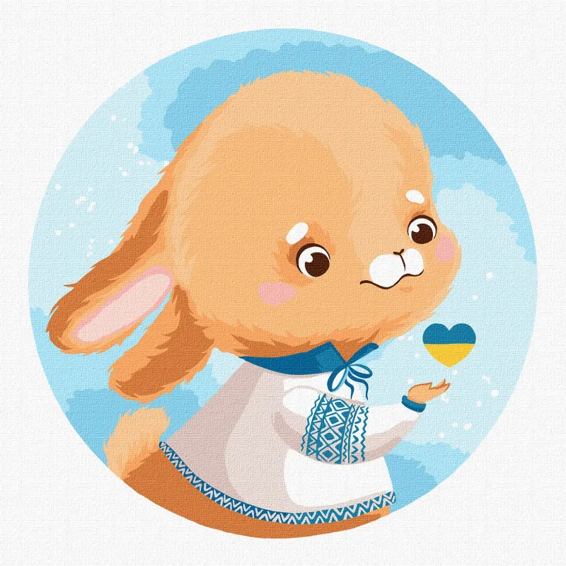 Картина по номерам - Зайка ©Екатерина Валерьева