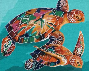 Painting by numbers - Turtles 