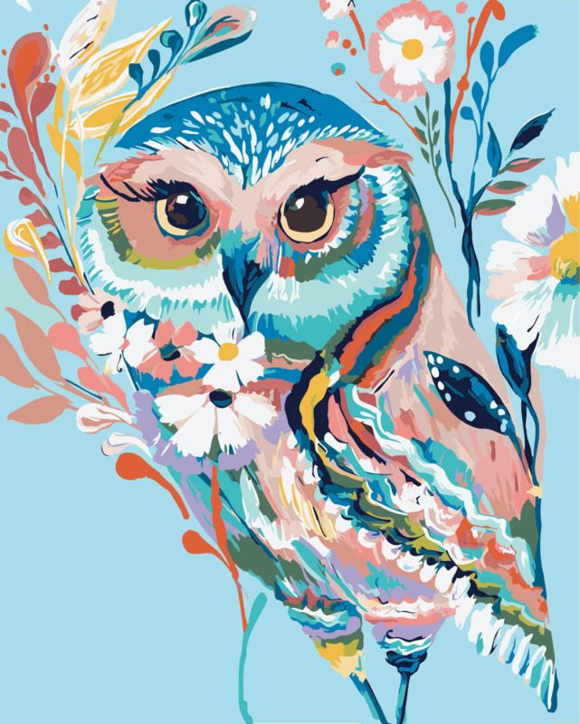Painting by numbers - Owl 2 