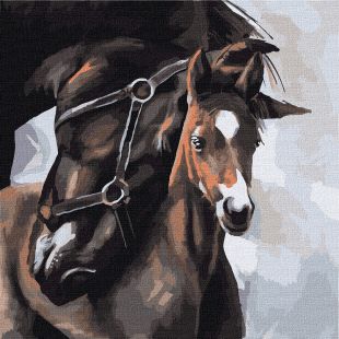 Painting by numbers - Mother and child 