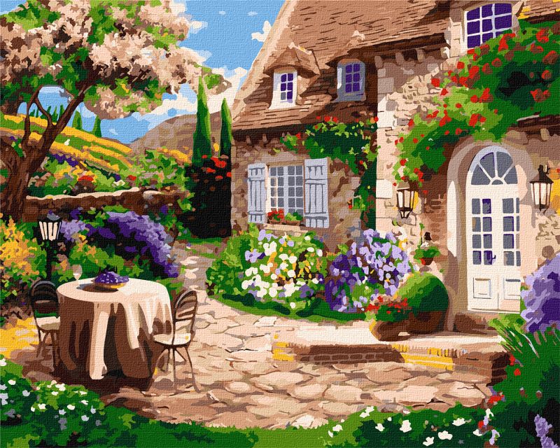 Painting by numbers - Cozy yard ©Olena Gural