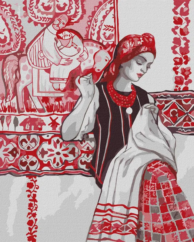 Painting by numbers - A talented craftswoman ©Katya Poltavska