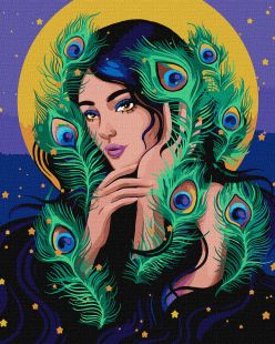 Картина по номерам - Загадочная девушка ©pollypop92