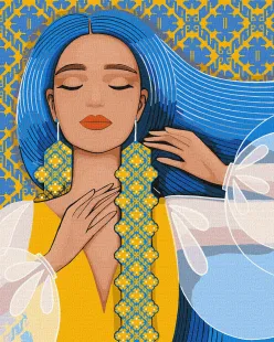 Картина за номерами - Вишукана українка ©mosyakart