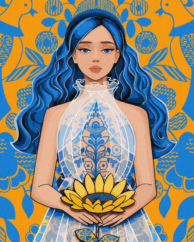 Painting by numbers - Golden flower ©mosyakart