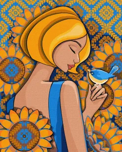 Картина за номерами - Сонячна пташка ©mosyakart