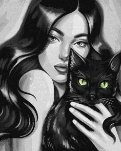 Painting by numbers - Black fluffy ©pollypop92
