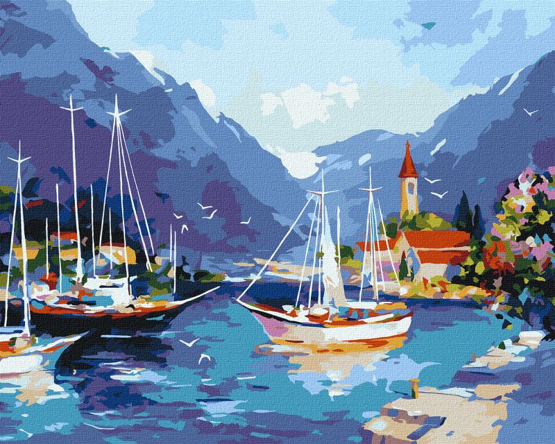 Картина за номерами - У морській бухті ©BOND Tetiana