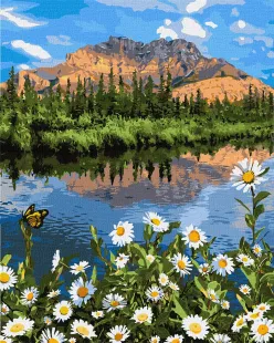 Painting by numbers - The mountain landscape 