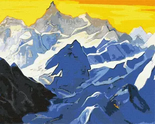 Painting by numbers - Himalayan mountains ©Mykola Roerich