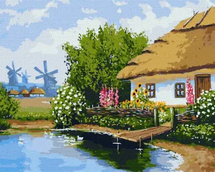 Painting by numbers - Ukrainian estate ©Yaroslav Chizhevsky