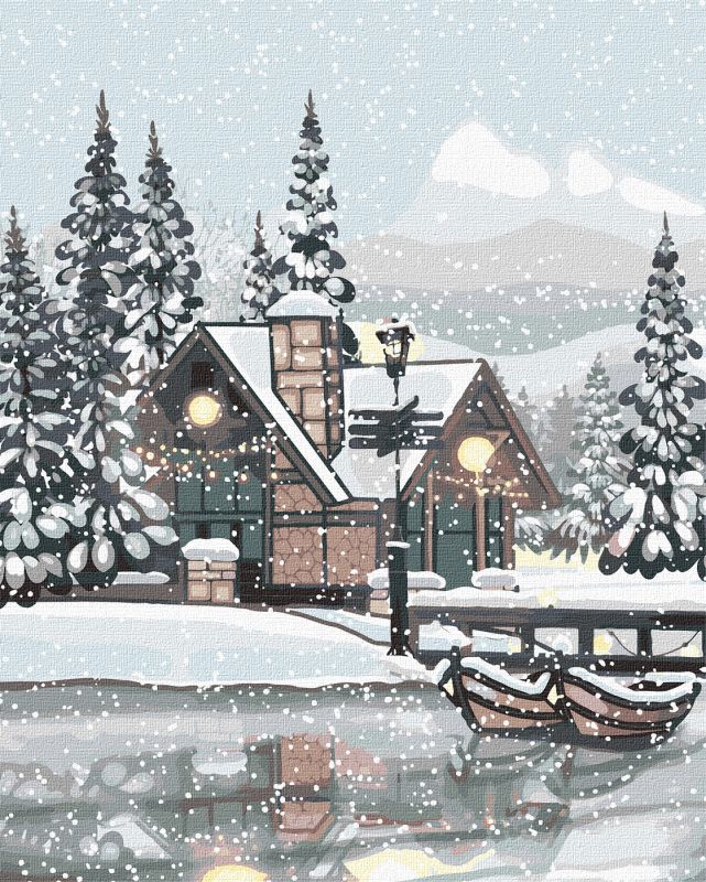 Картина по номерам - Снежная тишина ©akvamarinel_art