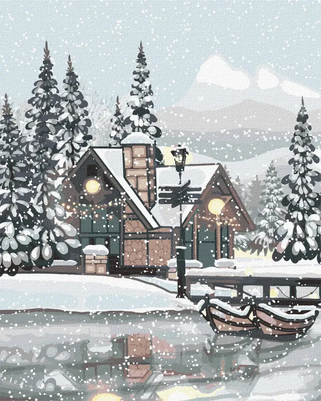 Картина по номерам - Снежная тишина ©akvamarinel_art