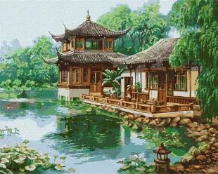 Картина за номерами - Китайський будиночок ©Сергій Лобач
