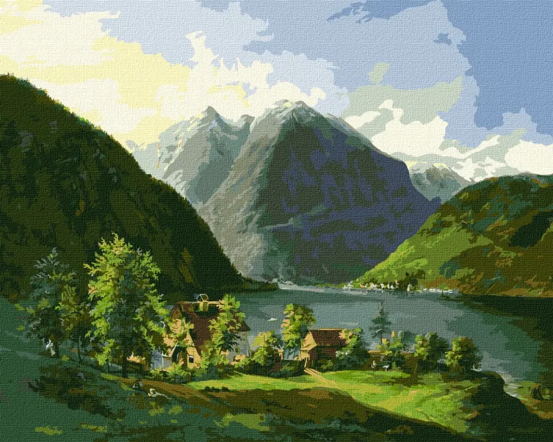 Painting by numbers - Lake landscape ©Carl Franz Gruber