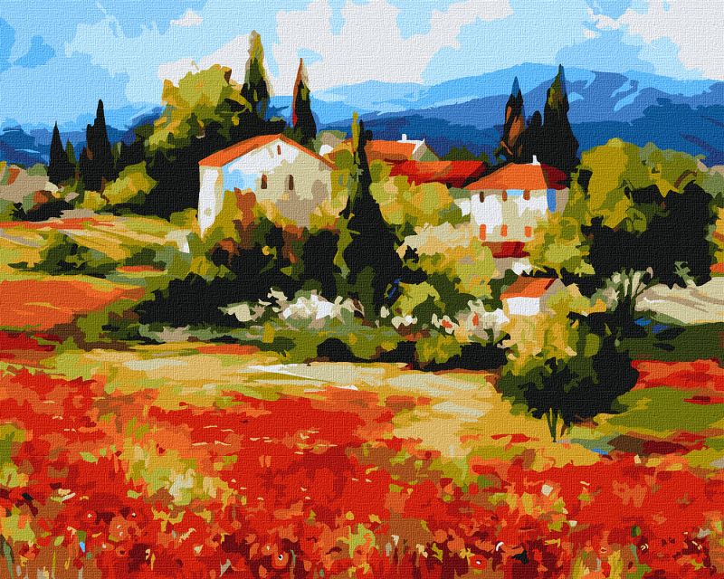 Painting by numbers - In the valley of flowers ©BOND Tetiana