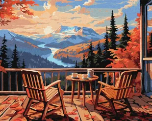 Картина за номерами - Сніданок у горах ©art_selena_ua