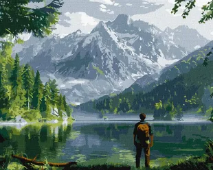Картина за номерами - Гірський краєвид ©art_selena_ua