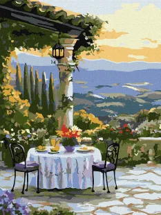 Картина за номерами - Мальовнича вечеря ©art_selena_ua