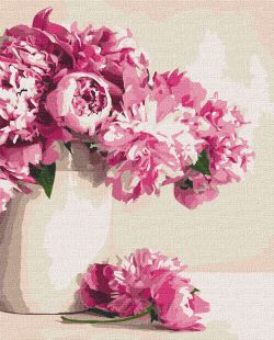 Painting by numbers - Velvet peonies 