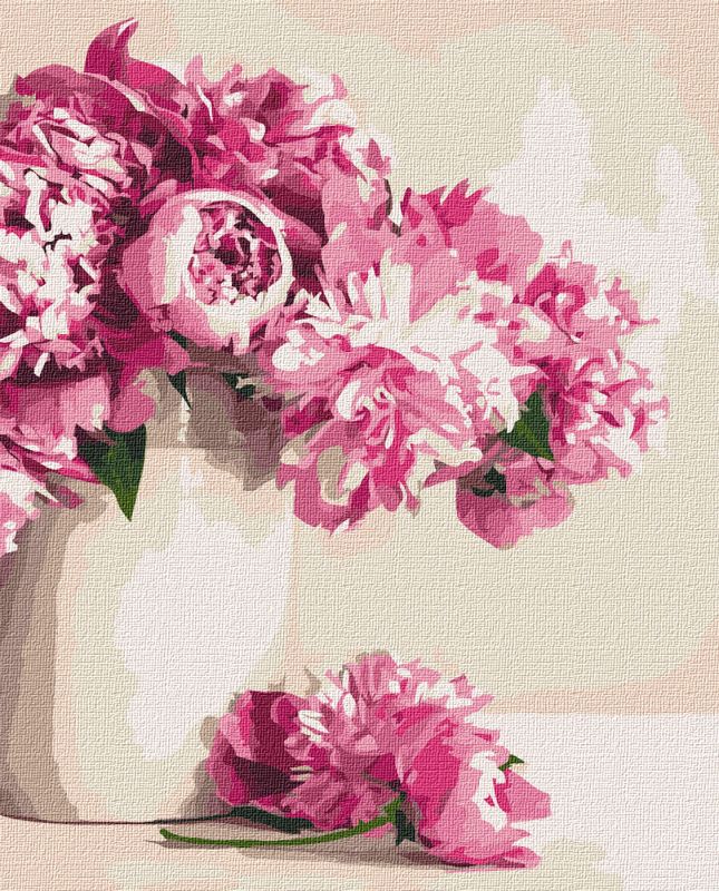 Painting by numbers - Velvet peonies 