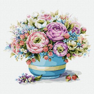 Painting by numbers - A crimson bouquet