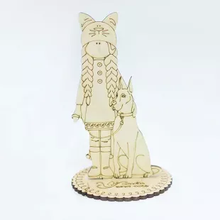 Figure from plywood - Doll Alina