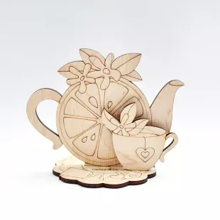 Figure from plywood -   Sweet dreams Teapot citrus 