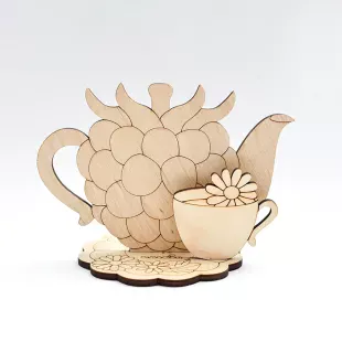 Figure from plywood -  Sweet dreams Raspberry teapot