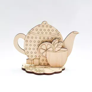 Figure from plywood -  Sweet dreams Teapot lemon