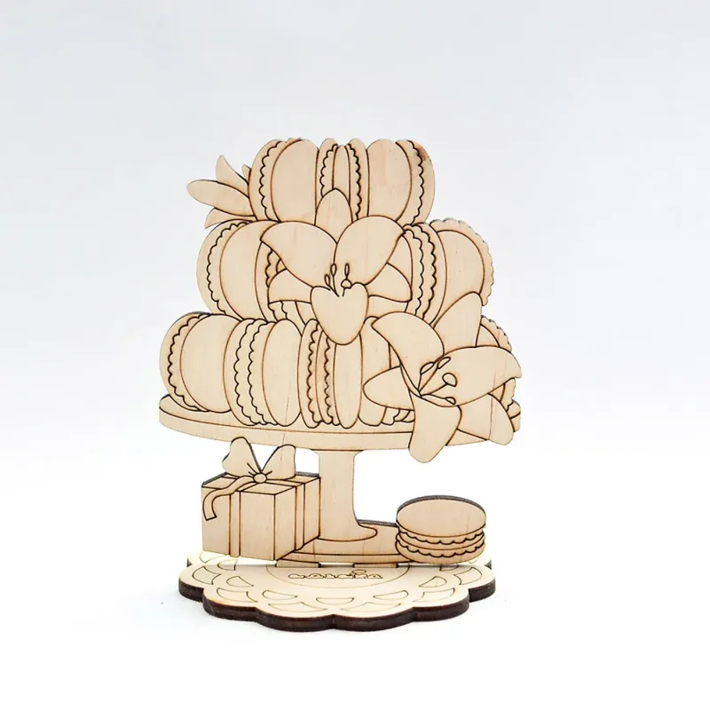 Figure from plywood -  Bon appetite Macaroon sweets 