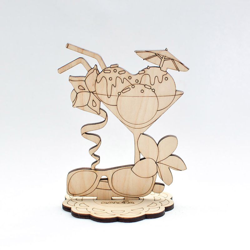 Figure from plywood -  Bon appetite Sweets with ice cream