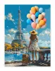 Painting by numbers with paints and air-dry clay - Greetings from Paris ©art_selena_ua