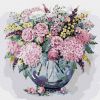 Painting by numbers - Pink hydrangea