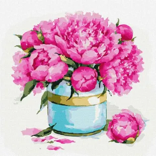 Painting by numbers - Beauty of peonies