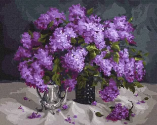 Картина за номерами - Ароматний бузок ©Юлія Томеско