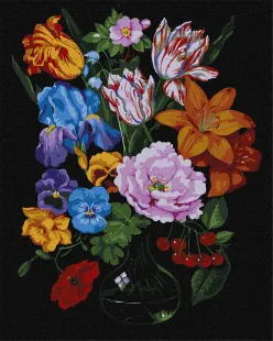 Картина за номерами - Букет із вишнями ©kovtun_olga_art