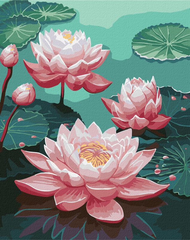 Картина по номерам - Розовые лилии ©art_selena_ua