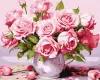 Painting by numbers - Pink roses ©art_selena_ua