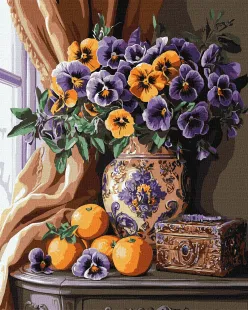 Картина по номерам - Роскошные анютины глазки ©sophiia_іllustrations