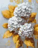 Painting by numbers - Golden hydrangea with extra metallic paints ©victoria_art___