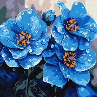 Картина за номерами - Фіалки щоранку ©art_selena_ua