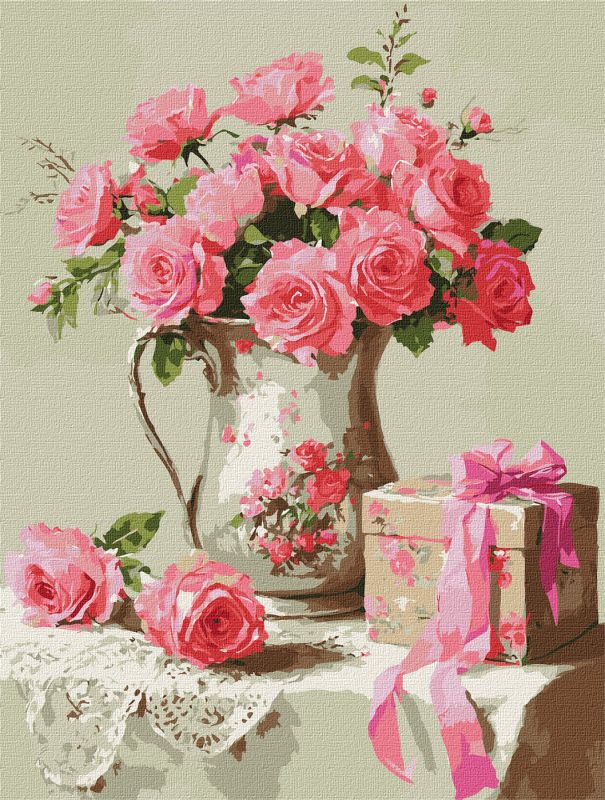 Painting by numbers - Pink gift ©art_selena_ua