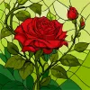 Painting by numbers - Stained glass window. Rose ©art_selena_ua