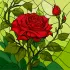 Painting by numbers - Stained glass window. Rose ©art_selena_ua