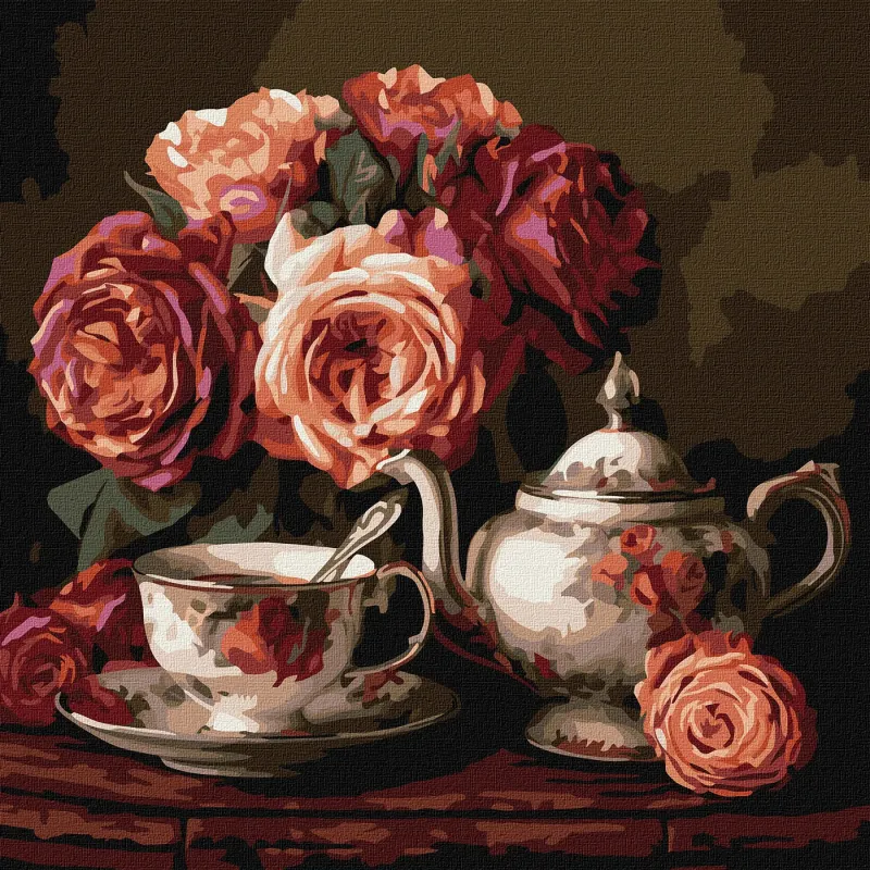Painting by numbers - Roses in the dark ©art_selena_ua