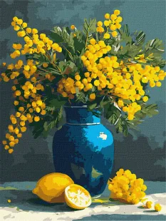 Картина за номерами - Мімоза та лимони ©art_selena_ua