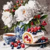 Painting by numbers - Peonies and berries ©art_selena_ua